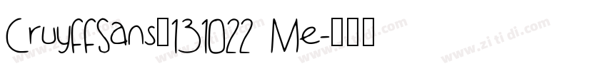 CruyffSans_131022 Me字体转换